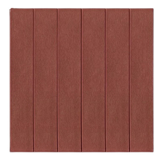 Set 10 Placi Tapet 3D, 70 x 70 cm, Grosime 3 mm, din Rasina, Tip Placi de Lemn, Suprafata Acoperita 4.9 mp, Caramiziu