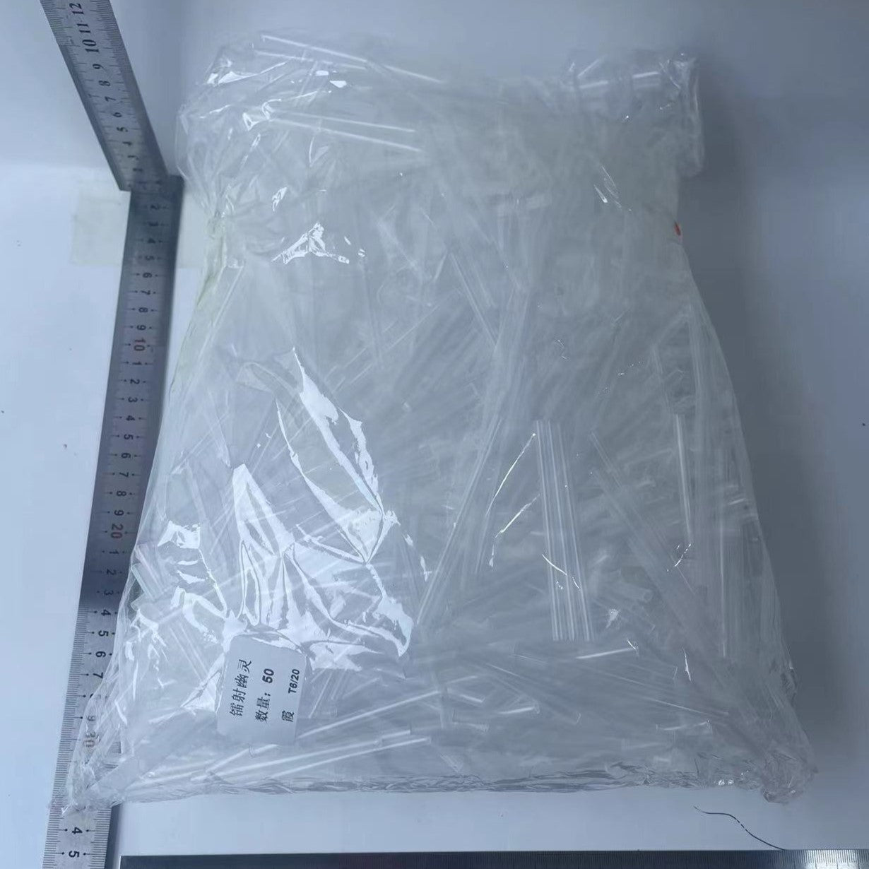 Pai din Plastic, pentru Umflarea Baloanelor din Folie, 8 cm, Transparente