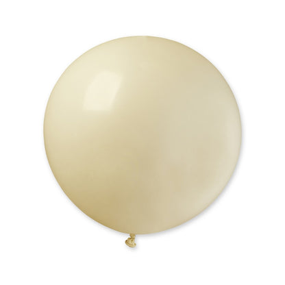 Set 2 Baloane din Latex, Model Party Jumbo, 90 cm, Alb si Bej, 35 g