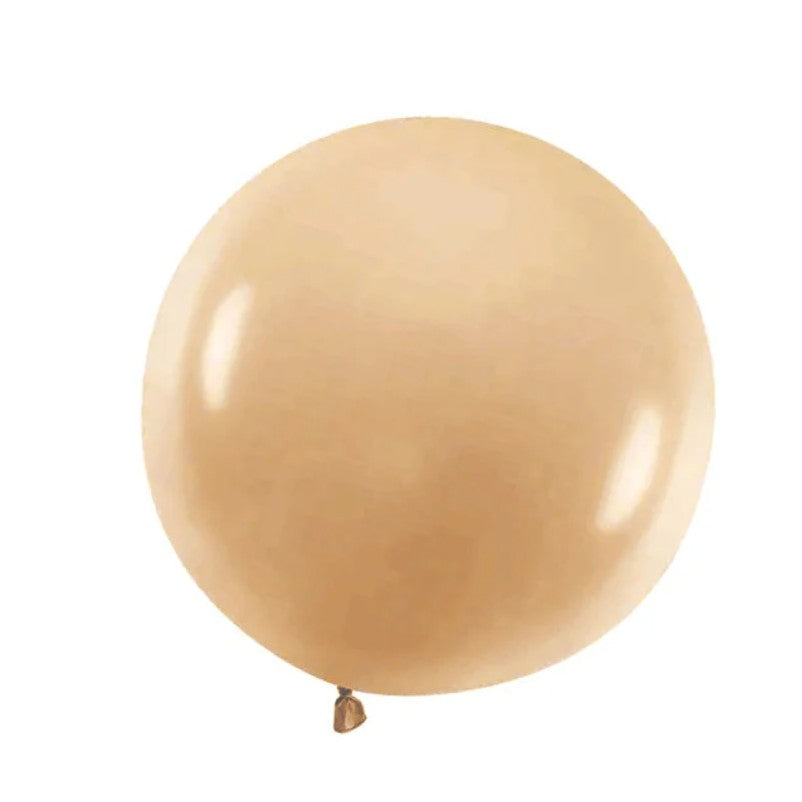 Set 2 Baloane din Latex, Model Party Jumbo, 90 cm, Auriu Argintiu, 35 g