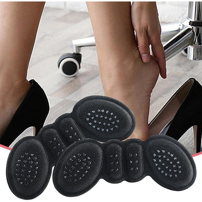 Set 2 Branturi cu Pernute pentru Calcai, Suport Interior pentru Incaltaminte, Marime Universala, Aderent pe Piele, Negru