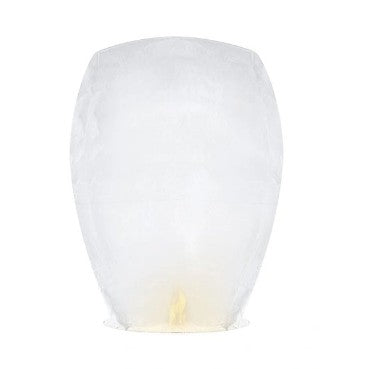 Set 3 Lampioane Zburatoare, Hartie Biodegradabila, 82 x 45 x 31 cm, Alb