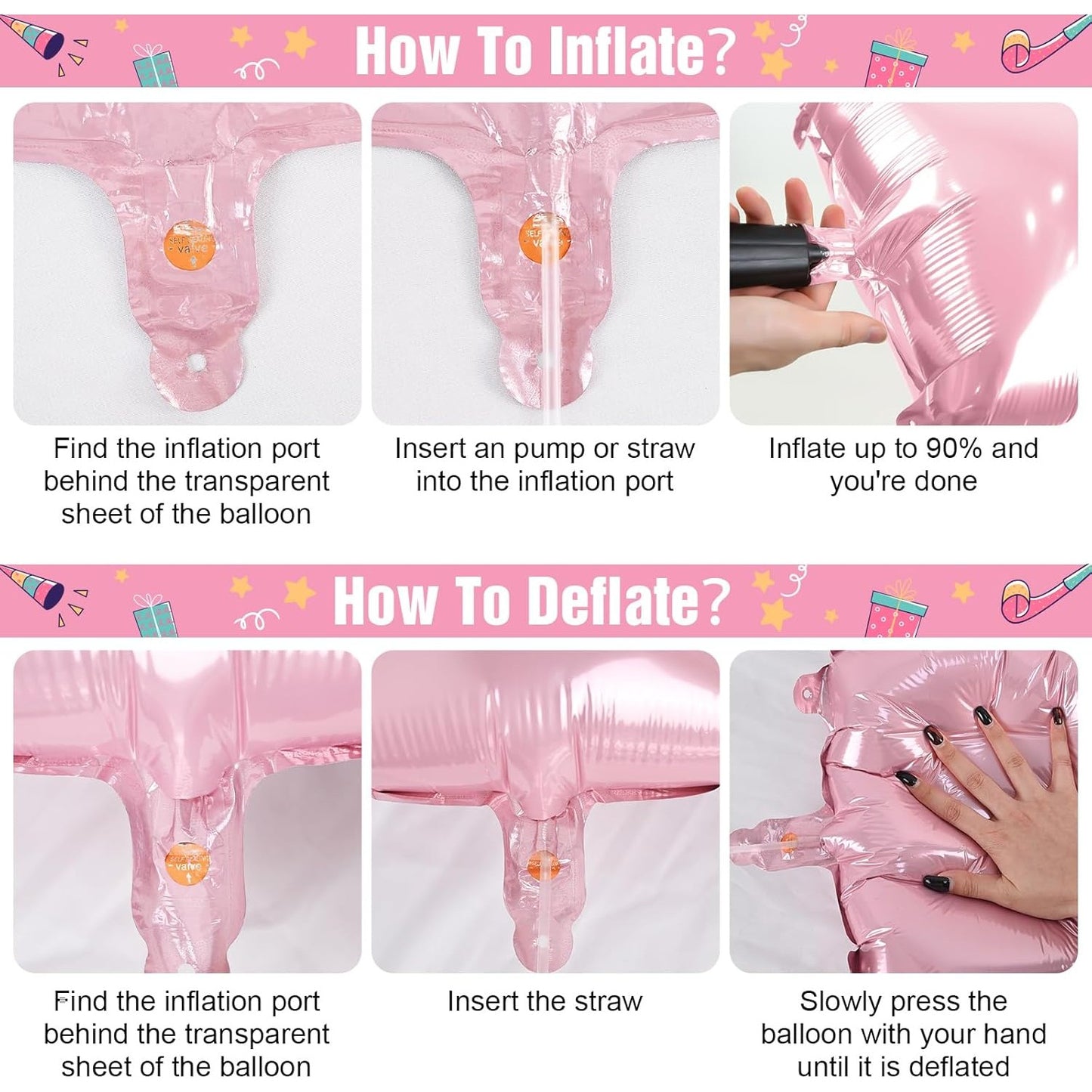 Set 4 Baloane din Folie Metalizata, Figurine Litere, Model Scris Love, Tema Iubire, 80 cm, Ambalaj Individual, Pai Inclus, Umflare cu Aer sau Heliu, Roz
