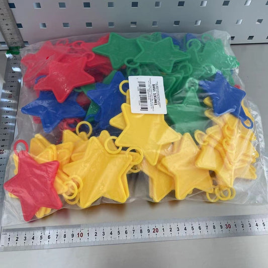 Set 4 Greutati pentru Baloanele cu Heliu, 60 grame, 15 grame fiecare, Plastic, Forma Stelute, Multicolor