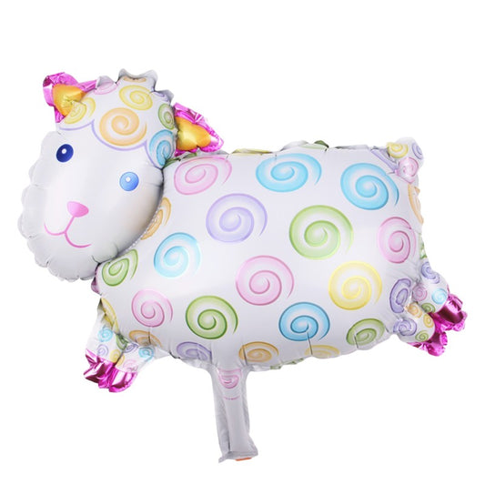 Set 5 Baloane Folie Metalizata, Figurine Animale Domestice, 30 cm, Ambalaj Individual, Pai inclus, Umflare cu Aer sau Heliu, Multicolor