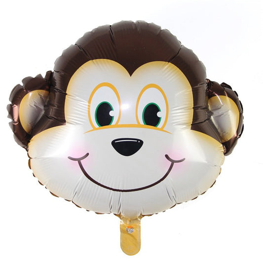 Set 5 Baloane Folie Metalizata, Figurine Animale Salbatice, 30 cm, Ambalaj Individual, Pai inclus, Umflare cu Aer sau Heliu, Multicolor