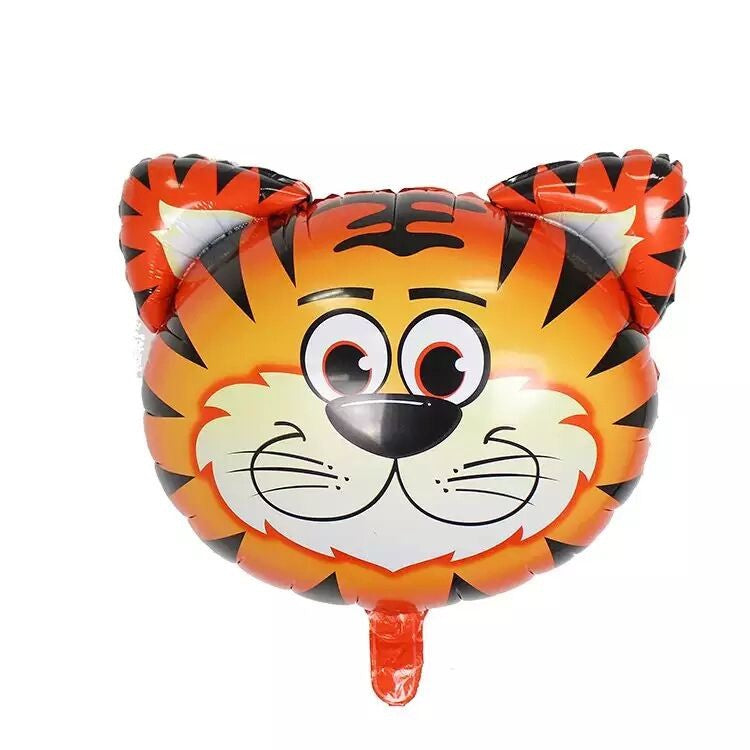 Set 5 Baloane Folie Metalizata, Figurine Animale Salbatice, 30 cm, Ambalaj Individual, Pai inclus, Umflare cu Aer sau Heliu, Multicolor