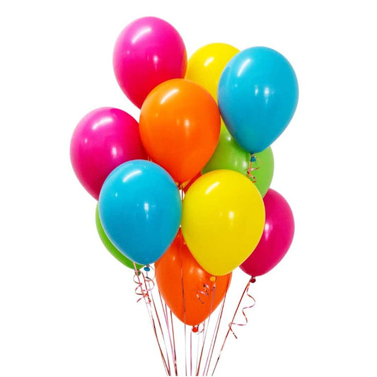 Set 50 Baloane din Latex Metalizate, Model Party, 30 cm, Multicolore, 2.4 g