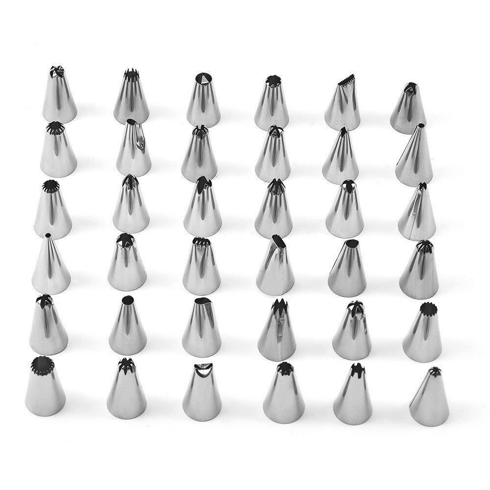 Set 55 Piese Ustensile pentru Ornare Prajituri, din Plastic si Otel Inoxidabil, Multicolor