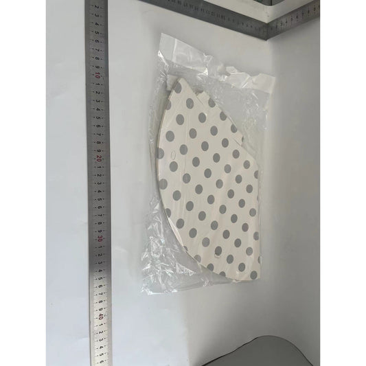 Set 6 Coifuri Metalizate, pentru Petrecere, Tematica Aniversare, Model Buline, 20 cm, Argintiu