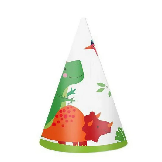 Set 6 Coifuri cu Dinozauri, Accesorii pentru Petrecere, Tematica Aniversare, 19x15 cm, Multicolor