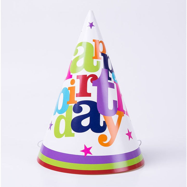 Set 6 Coifuri Happy Birthday, pentru Petrecere, Tematica Aniversare, 19x15 cm, Multicolor