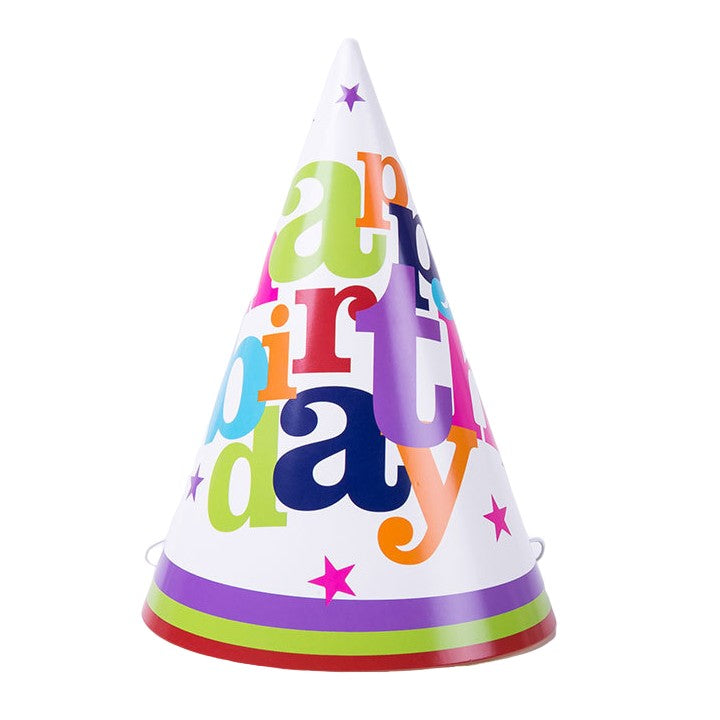 Set 6 Coifuri Happy Birthday, pentru Petrecere, Tematica Aniversare, 19x15 cm, Multicolor