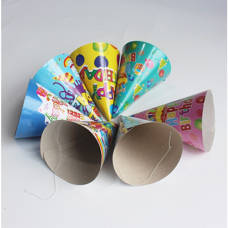 Set 6 Coifuri Happy Birthday, Modele Diverse, pentru Petrecere, Tematica Aniversare, Multicolor