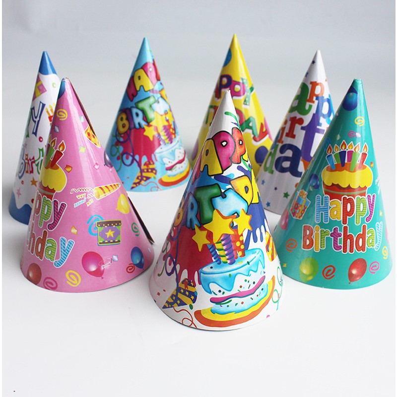 Set 6 Coifuri Happy Birthday, Modele Diverse, pentru Petrecere, Tematica Aniversare, Multicolor