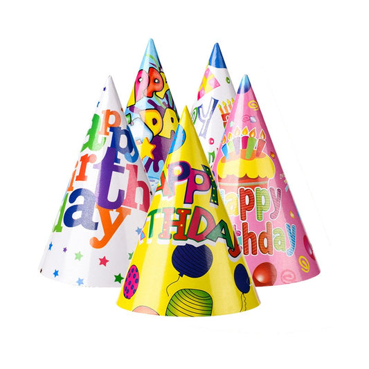Set 6 Coifuri Happy Birthday, Modele Diverse, pentru Petrecere, Tematica Aniversare, Multicolor