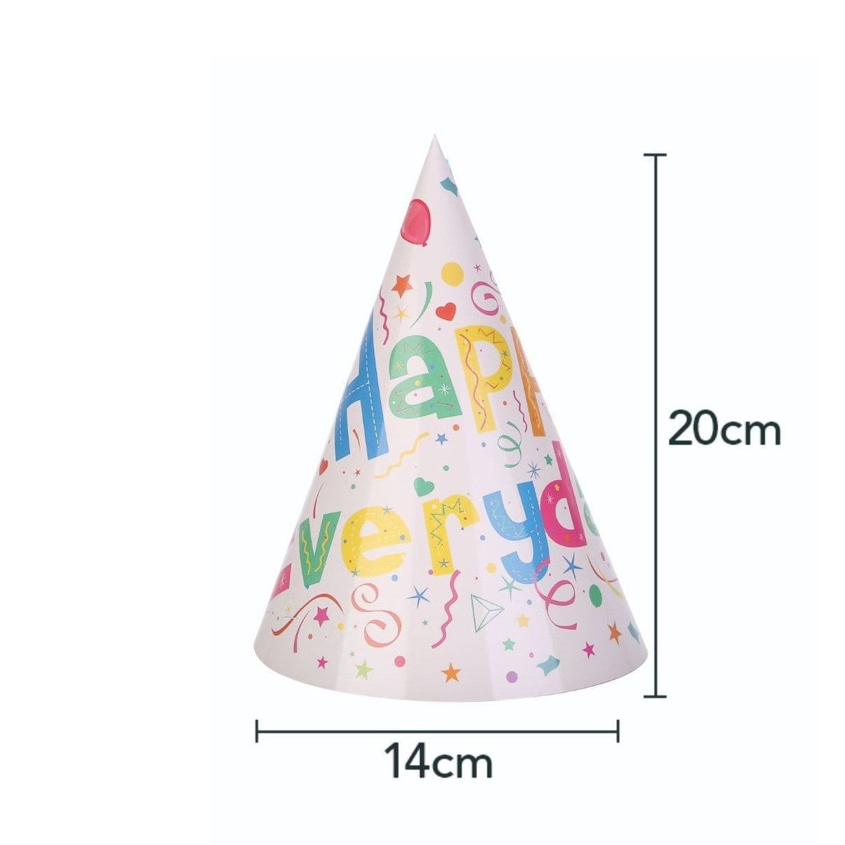 Set 6 Coifuri Happy Everyday, pentru Petrecere, 20x14 cm, Multicolor