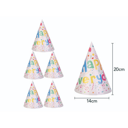 Set 6 Coifuri Happy Everyday, pentru Petrecere, 20x14 cm, Multicolor
