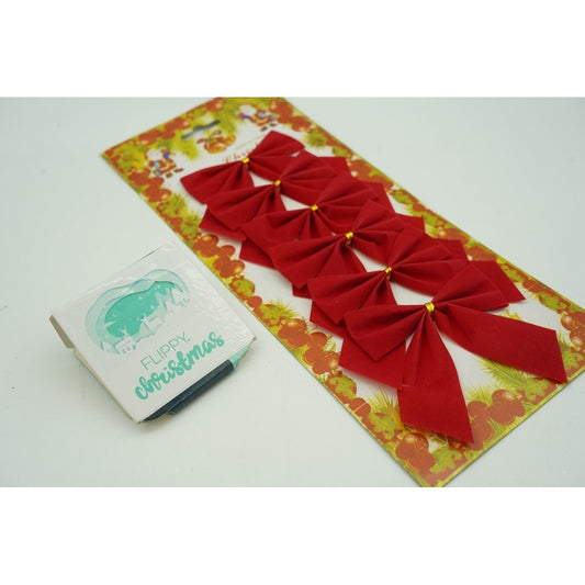 Set 6 fundite pentru brad, Rosii, clasice , 7 x 8 cm, din poliester
