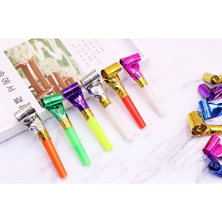Set 6 Suflatori, pentru Petrecere, Tematica Aniversare, 8 cm, Multicolore