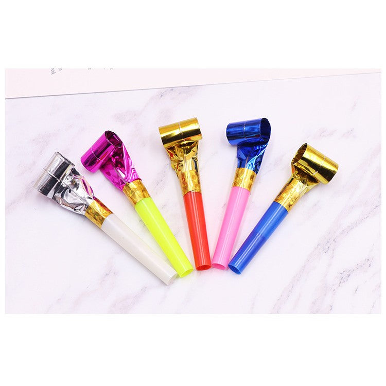 Set 6 Suflatori, pentru Petrecere, Tematica Aniversare, 8 cm, Multicolore
