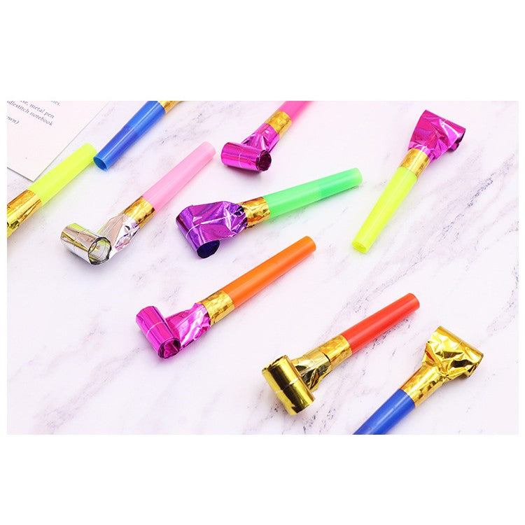 Set 6 Suflatori, pentru Petrecere, Tematica Aniversare, 8 cm, Multicolore