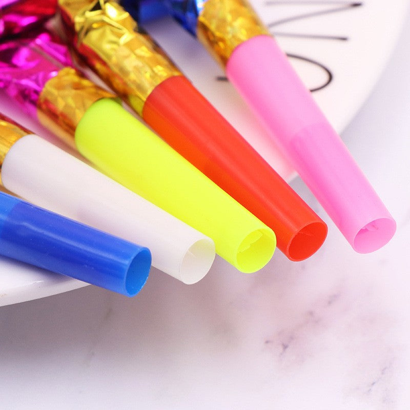Set 6 Suflatori, pentru Petrecere, Tematica Aniversare, 8 cm, Multicolore