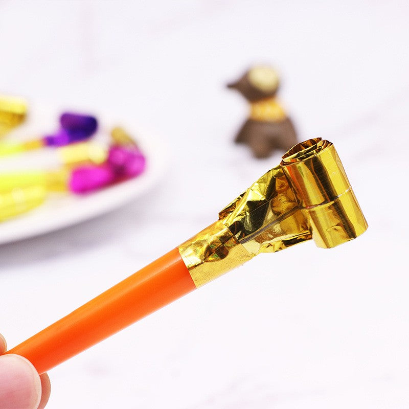 Set 6 Suflatori, pentru Petrecere, Tematica Aniversare, 8 cm, Multicolore