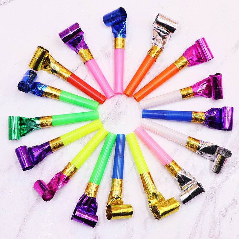Set 6 Suflatori, pentru Petrecere, Tematica Aniversare, 8 cm, Multicolore