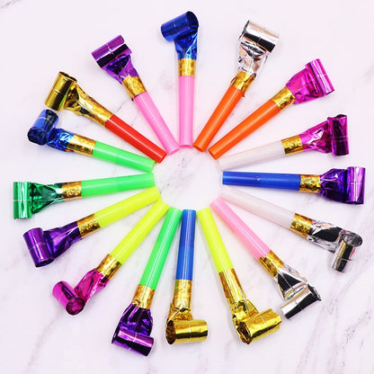 Set 6 Suflatori, pentru Petrecere, Tematica Aniversare, 8 cm, Multicolore