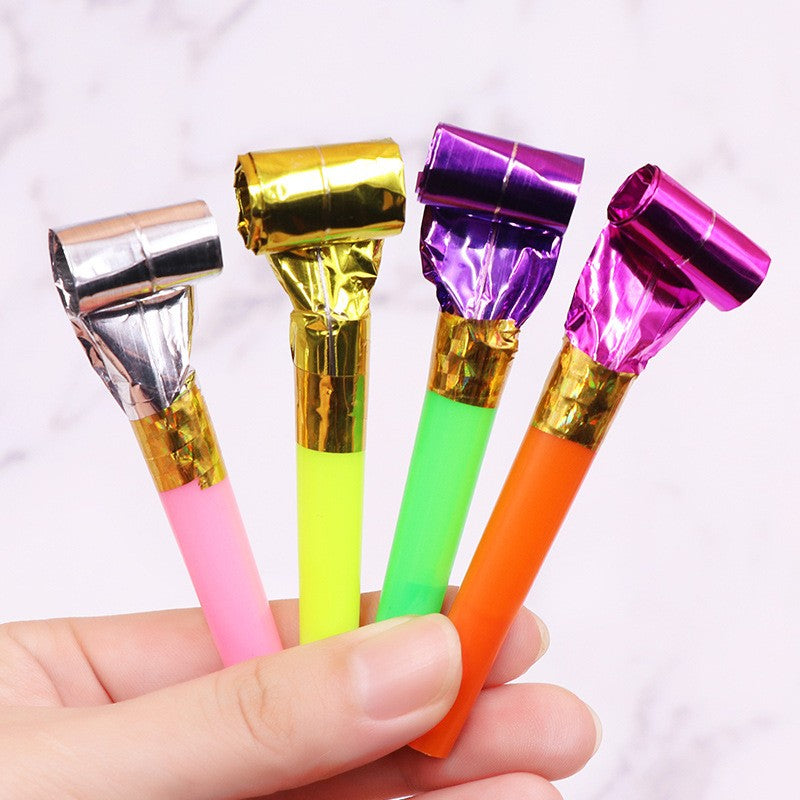 Set 6 Suflatori, pentru Petrecere, Tematica Aniversare, 8 cm, Multicolore