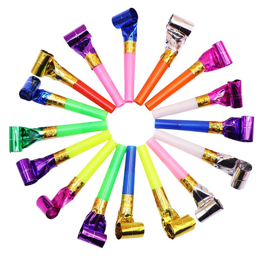 Set 6 Suflatori, pentru Petrecere, Tematica Aniversare, 8 cm, Multicolore