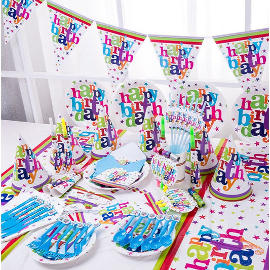 Set 6 Suflatori Happy Birthday, pentru Petrecere, Tematica Aniversare, 13x7.8 cm, Multicolor