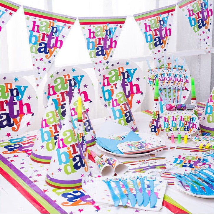 Set 6 Suflatori Happy Birthday, pentru Petrecere, Tematica Aniversare, 13x7.8 cm, Multicolor