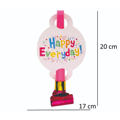 Set 6 Suflatori Happy Everyday, pentru Petrecere, 20 x 17 cm, Multicolor
