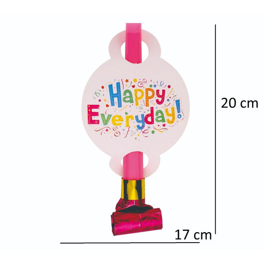 Set 6 Suflatori Happy Everyday, pentru Petrecere, 20 x 17 cm, Multicolor