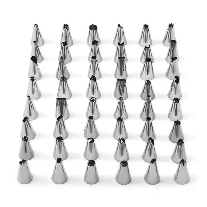 Set 70 Piese Ustensile pentru Ornare Prajituri, din Plastic si Otel Inoxidabil, Multicolor