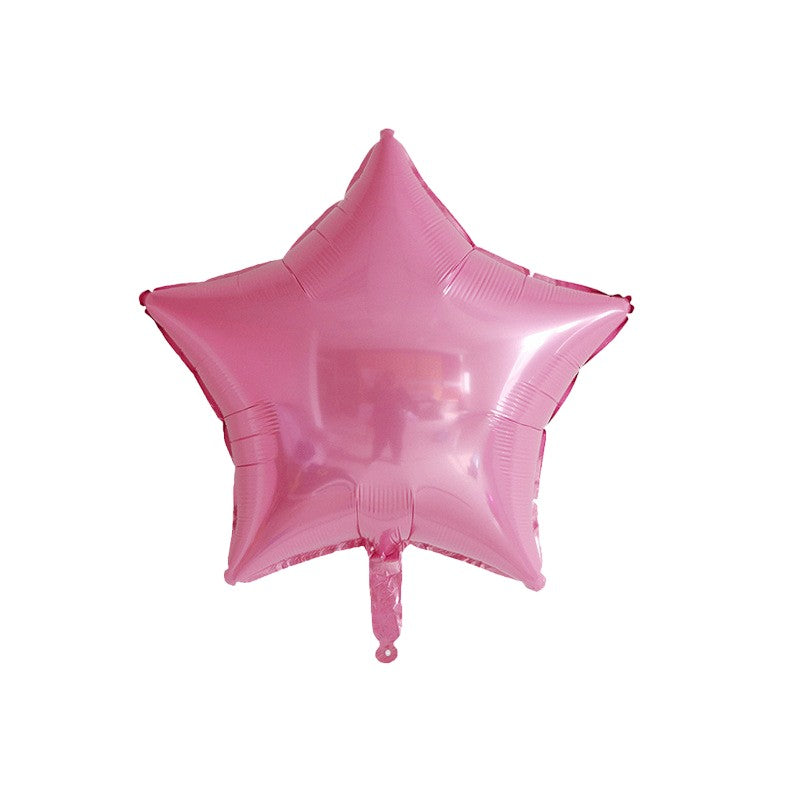 Set 8 Baloane din Folie Metalizată si din Latex, Figurine Cifra 1 Printesa 91cm, Stea 45 cm si Cerc 55 cm, Baloane Latex 30 cm, Tema Prima Aniversare, Ambalaj Individual, Pai Inclus, Umflare cu Aer sau Heliu, Roz