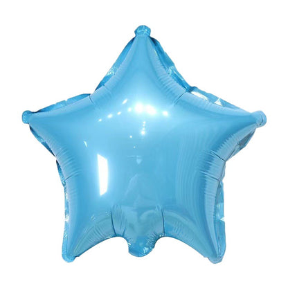Set 8 Baloane din Folie Metalizată si din Latex, Figurine Cifra 1 Printesa 91cm, Stea 45 cm si Cerc 55 cm, Baloane Latex 30 cm, Tema Prima Aniversare, Ambalaj Individual, Pai Inclus, Umflare cu Aer sau Heliu, Albastru