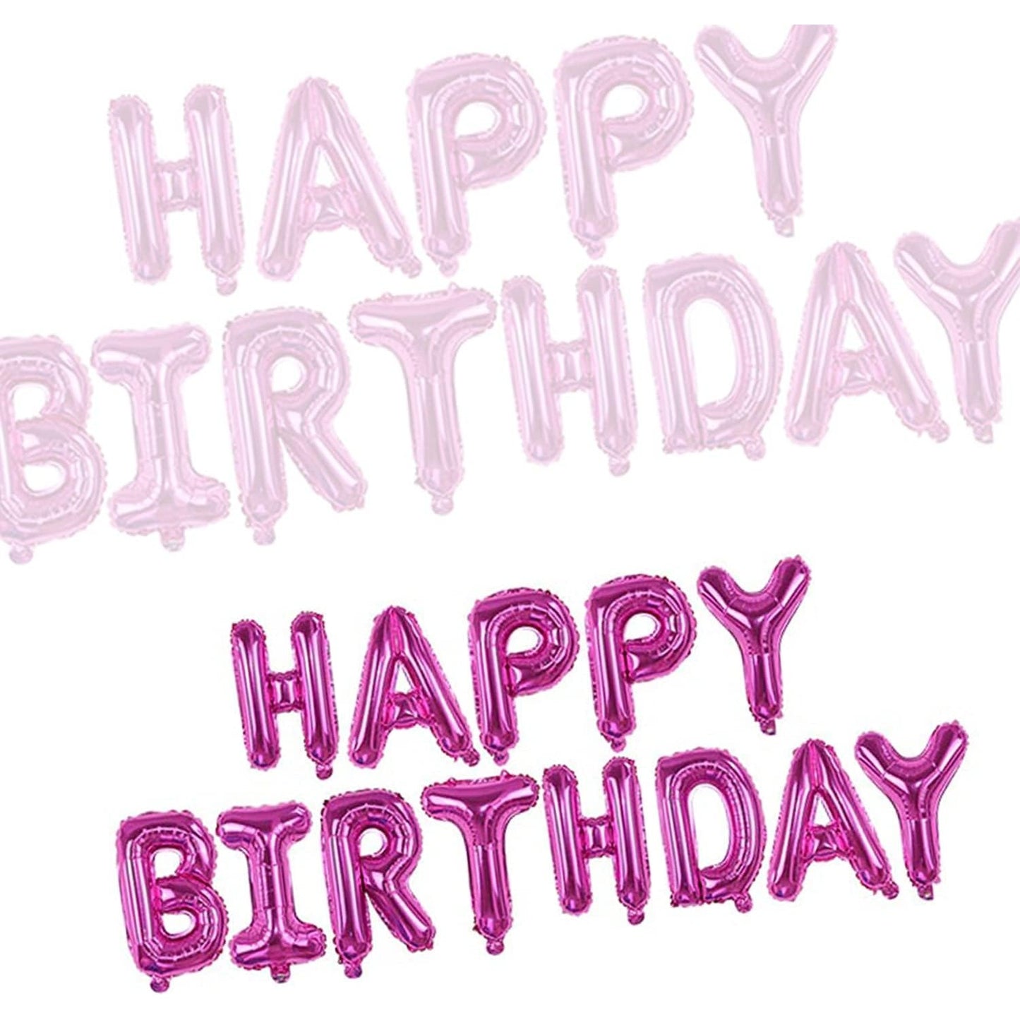 Set Baloane din Folie Metalizata, Model Happy Birthday, Litere de 40 cm, Baloane Party, Ambalaj Individual, Pai, Ata si Adeziv Incluse, Umflare cu Aer sau Heliu, Mov