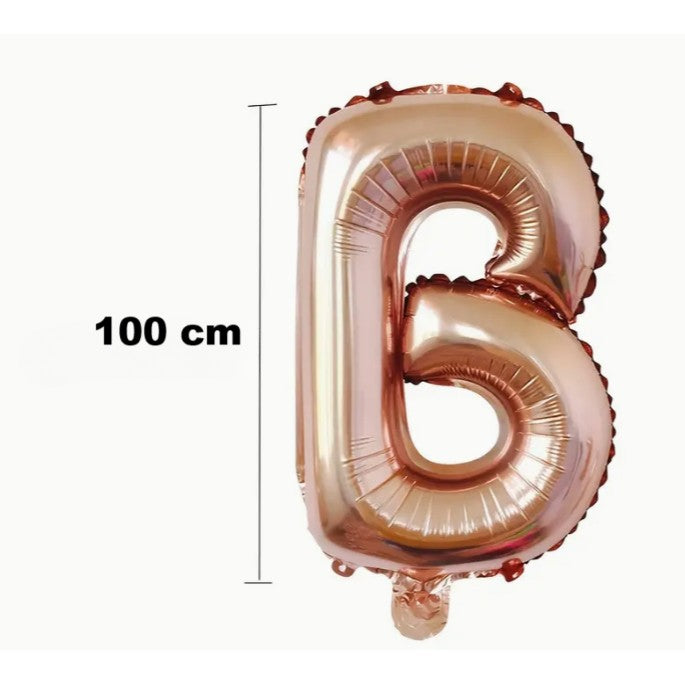 Set Baloane din Folie Metalizata, Model Scris Bride, Litere de 100 cm, Tema Iubire, Baloane Party, Ambalaj Individual, Pai Inclus, Umflare cu Aer sau Heliu, Roz