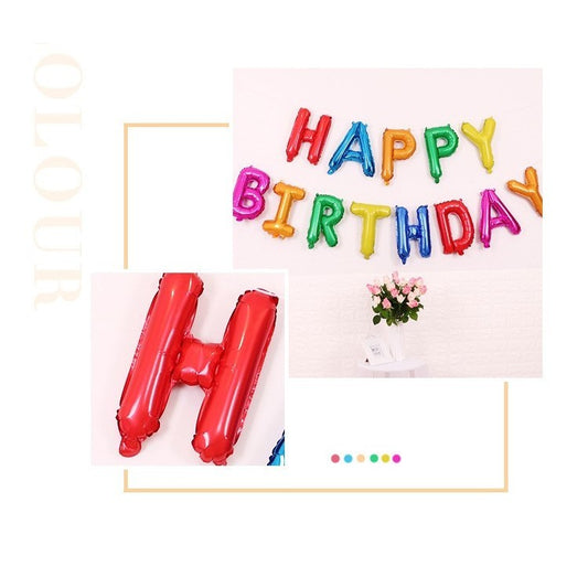 Set baloane folie, Happy Birthday, 40 cm, multicolor