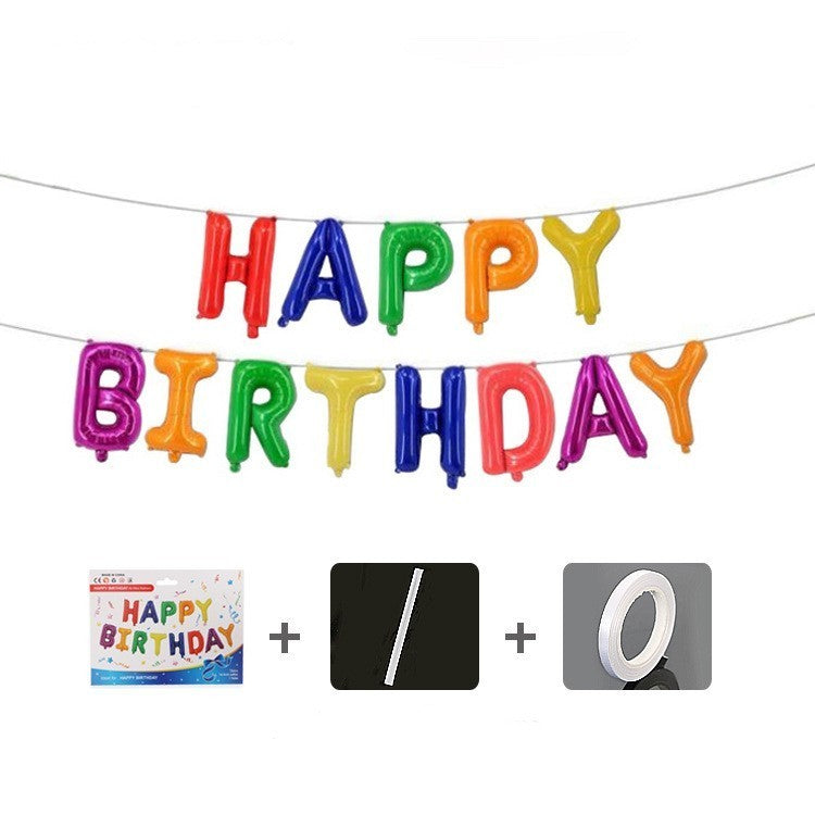 Set baloane folie, Happy Birthday, 40 cm, multicolor