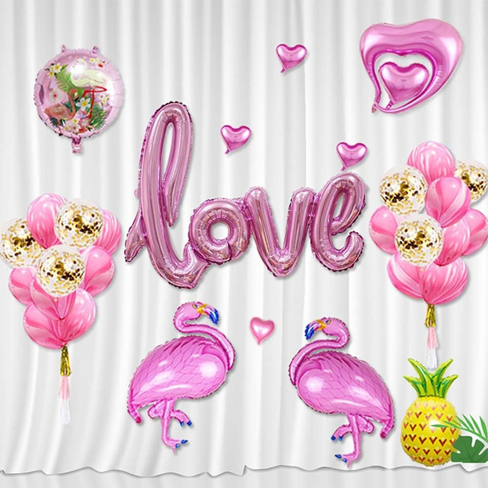 Balon din Folie Metalizata, Model Love scris de mana, 102x65 cm, Tematica Ziua Îndrăgostiților, Ambalaj Individual, Pai Inclus, Umflare cu Aer sau Heliu, Roz