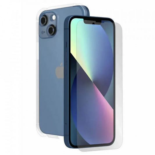 Set protectie 360 environment Mobile pentru iPhone 14, protectie ecran, spate, laterale, Transparent