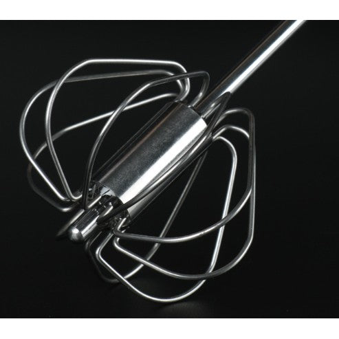 Mixer Manual, pentru Oua Smantana Frisca Aluat, Maner Otel Inoxidabil, Usor de Utilizat si Depozitat, 29 x 7 cm, Argintiu