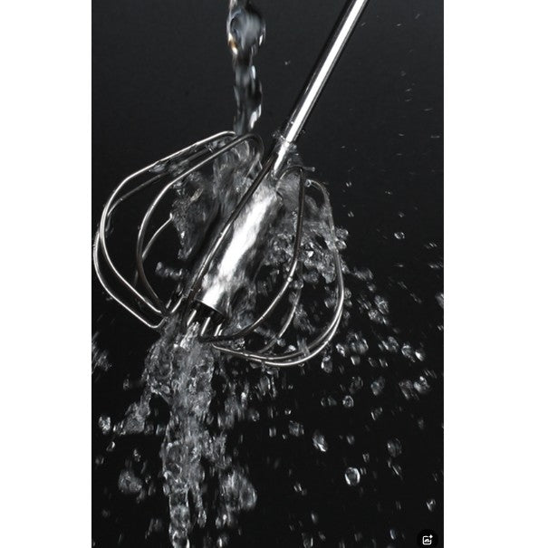 Mixer Manual, pentru Oua Smantana Frisca Aluat, Maner Otel Inoxidabil, Usor de Utilizat si Depozitat, 29 x 7 cm, Argintiu