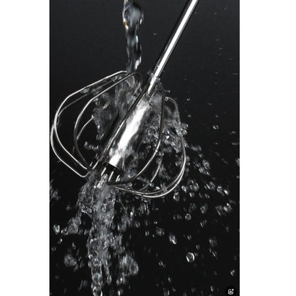 Mixer Manual, pentru Oua Smantana Frisca Aluat, Maner Otel Inoxidabil, Usor de Utilizat si Depozitat, 29 x 7 cm, Argintiu
