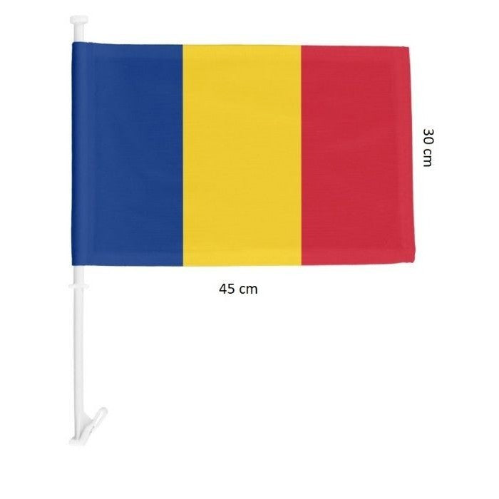 Steag Tricolor Auto, 45 cm x 30 cm, Stegulet, Drapel