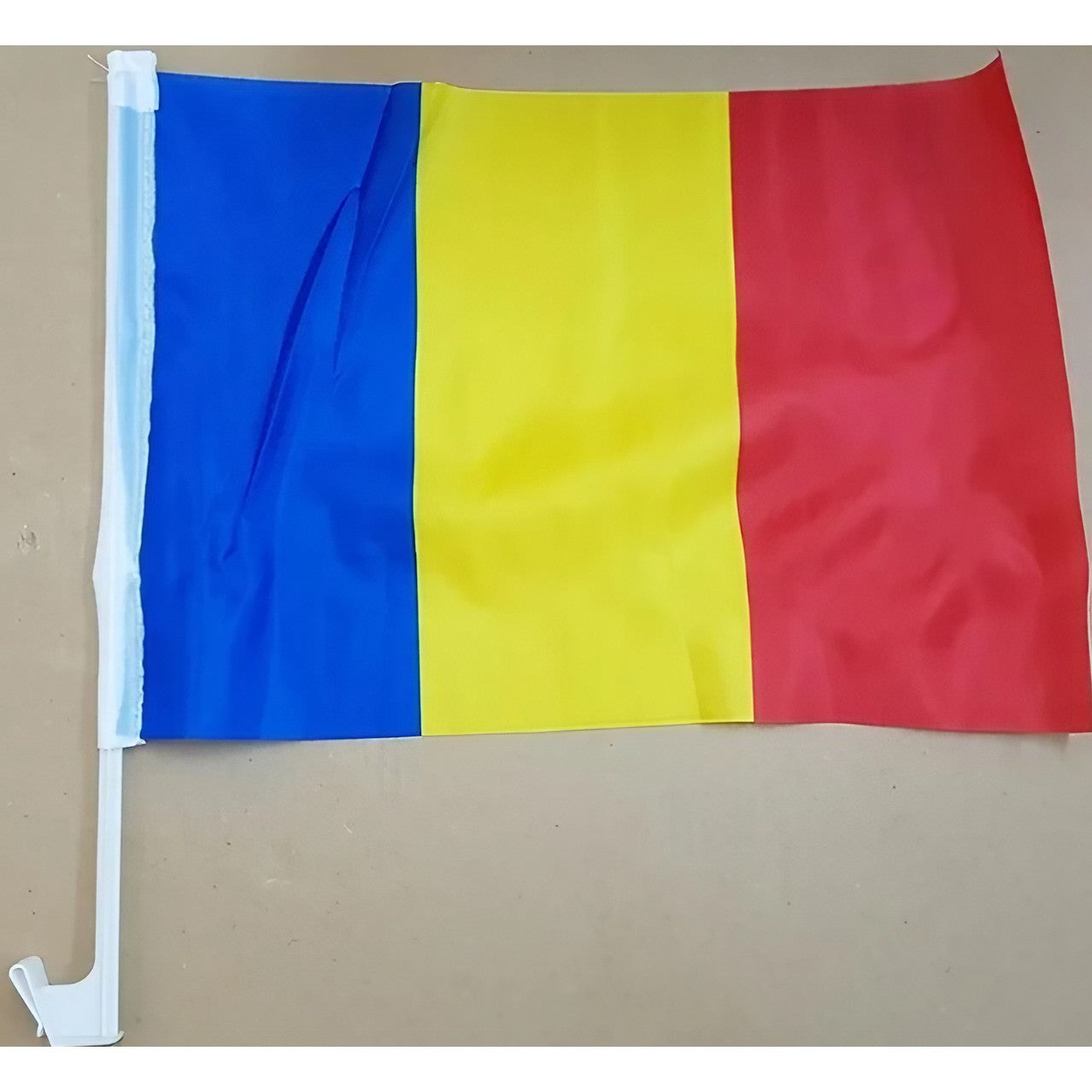 Steag Tricolor Auto, 45 cm x 30 cm, Stegulet, Drapel